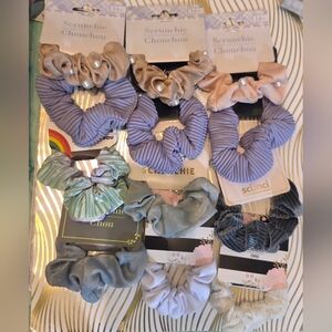 Mixed Printed Scrunchies - Set of 12